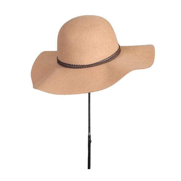 unknown Accessories - Women's One Size Tan with Braid Trim Lightweight Cotton Blend Hat